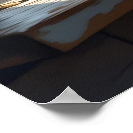 Poster Napping White Cat and Purple Flowers  (Coin)