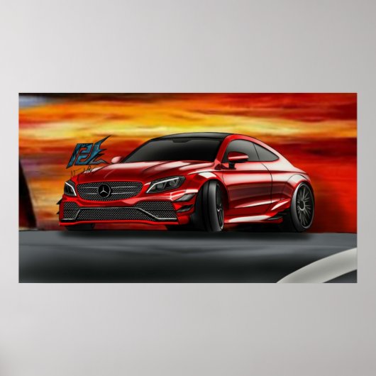 Poster naquash design mercedes amg c63 s coupé (Devant)