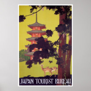 Poster NARA JAPON TOURISME VINTAGE c. 1920