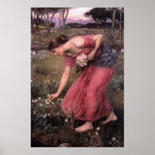 Poster Narcisse par John William Waterhouse - 1912