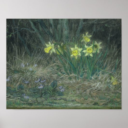 Poster Narcissi and Violets, c.1867 (Devant)