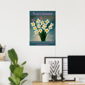 Poster Narcissus Décembre Fleur de naissance Qualités Pos (Bureau à domicile)