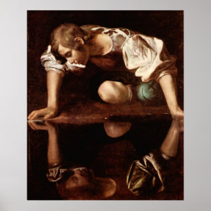 Poster Narcissus par Caravaggio