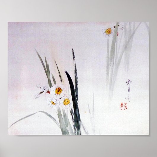 Poster Narcissus, Watanabe Seitei (Devant)