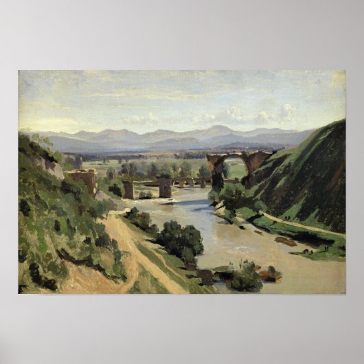 Poster Narni, Le Pont d'Auguste sur la Nera (Devant)