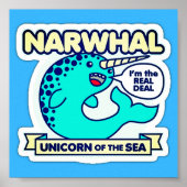 Poster Narwhal (Devant)