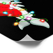 Poster Narwhal Christmas Lights Santa Costume Cute Animal (Coin)