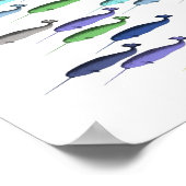 Poster Narwhal Nautical Ocean Beach Mur Art Décor (Coin)