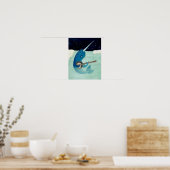 Poster Narwhal's Aquarelle - Narwhal jouant Banjo (Cuisine)