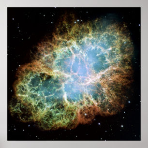 Poster NASA - A Giant Hubble Mosaic of the Crab Nebula