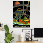 Poster NASA / Agriculteurs Recherchés / (Bureau à domicile)