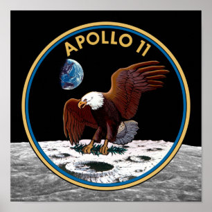 Poster NASA Apollo 11 Atterrissage Lunaire Insigne Patch