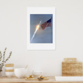 Poster NASA Apollo 11 - Classic Rocket Photo with the US (Cuisine)