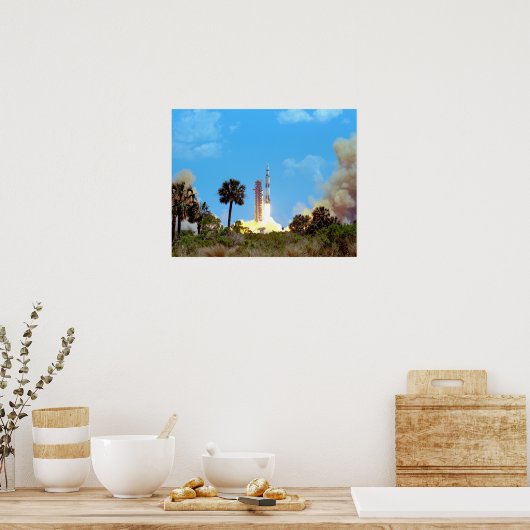 Poster NASA Apollo 16 Saturn V lancement de fusée (Cuisine)