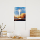 Poster NASA Apollo 8 lancement de fusée Kennedy Space Cen (Cuisine)