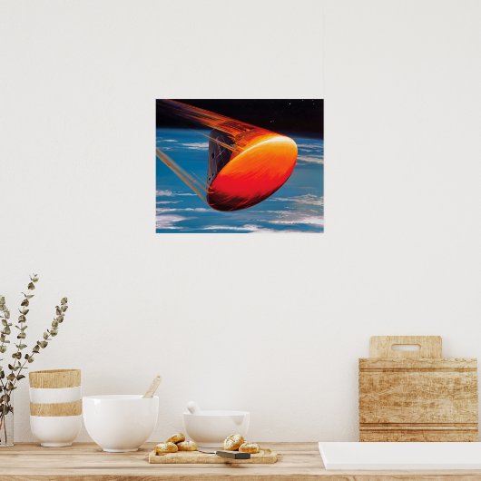 Poster NASA Apollo Command Module Space Capsule Artwork (Cuisine)