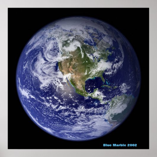 Poster NASA / Blue Marble 2002 / (Devant)