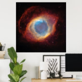 Poster NASA / Helix Nebula / Aquarius / "OEil de Dieu" / (Bureau à domicile)