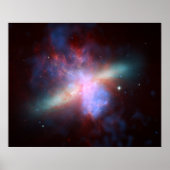Poster NASA - Image infrarouge à rayons X du M82 (Devant)