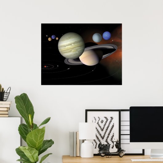 Poster NASA : Notre système solaire (Bureau à domicile)