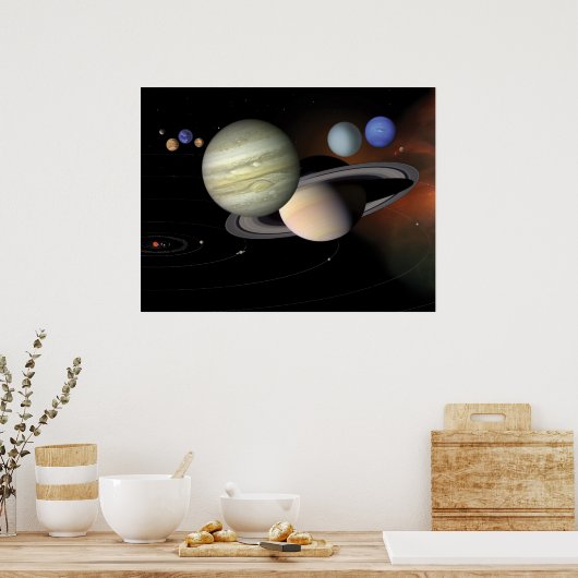 Poster NASA : Notre système solaire (Cuisine)