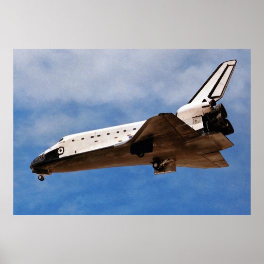Poster NASA Space Shuttle Atlantis STS-30 Landing (Devant)