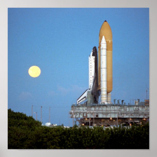 Poster NASA Space Shuttle Atlantis STS-86 Launch Rollout