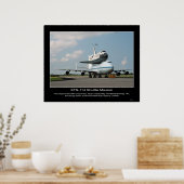 Poster NASA Space Shuttle Discovery hitch ride sur Boeing (Cuisine)