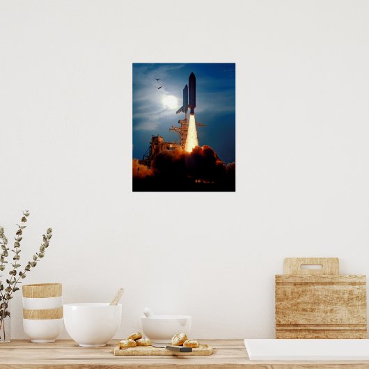 Poster NASA Space Shuttle Discovery Launch STS-64 (Cuisine)