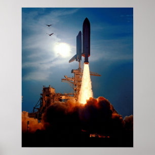 Poster NASA Space Shuttle Discovery Launch STS-64