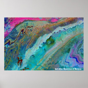 Poster NASA / Terre / Monts anti-Atlas du Maroc /