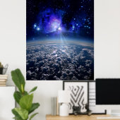 Poster Nasa, terre orbitante, belle terre de l'espace (Bureau à domicile)