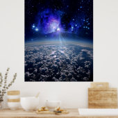 Poster Nasa, terre orbitante, belle terre de l'espace (Cuisine)