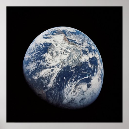 Poster NASA / Vue de la Terre depuis la lune (Devant)