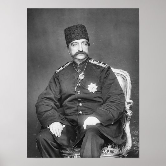 Poster Naser al-Din Shah Qajar, Perse (Devant)