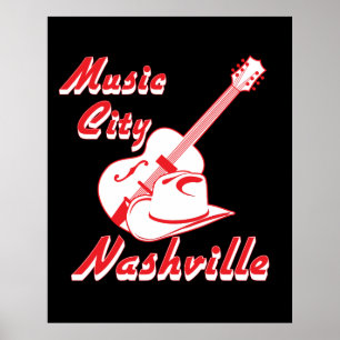 Poster Nashville. Music city