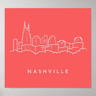 Poster Nashville Skyline