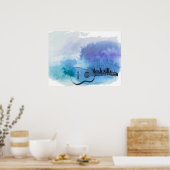 Poster Nashville Skyline Guitare Aquarelle Design (Cuisine)