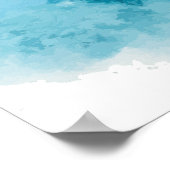 Poster Nashville Skyline Guitare Aquarelle Design (Coin)