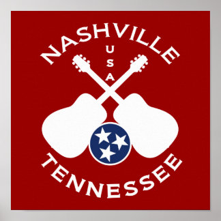Poster Nashville, Tennessee, États-Unis