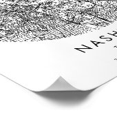 Poster Nashville Tennessee Minimal moderne Circle Street  (Coin)