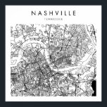 Poster Nashville Tennessee Minimal Moderne Street Map<br><div class="desc">Nashville Tennessee Minimal Moderne Street Map</div>