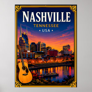 Poster 🎸 Nashville Tennessee Music City