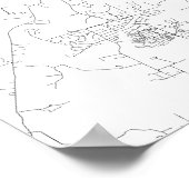 Poster Nashville, Tennessee (noir sur blanc) (Coin)