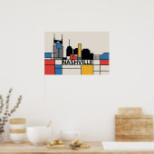 Poster Nashville Tennessee Skyline Modern Art (Cuisine)