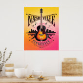 Poster Nashville, TN - Music City USA (Cuisine)