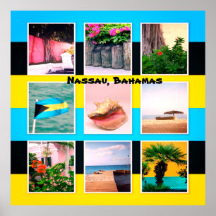 Poster Nassau, Bahamas Photo Collage
