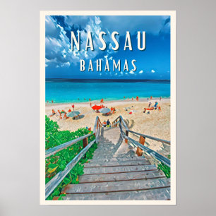 Poster Nassau : L'île paradisiaque des Bahamas