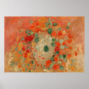 Poster Nasturtiums vibrants de Redon - Art floral