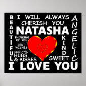 Poster Natasha Je T'Aime (Devant)
